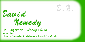 david nemedy business card